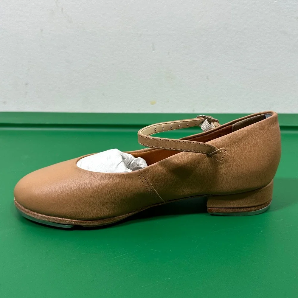 Mariia Tan Leather Mary Jane Tap Shoes Womens big kid‎ Size 2 Dance Performance